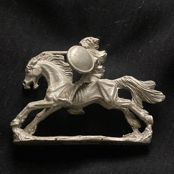 Vintage Ral Partha skeleton Rider on the horse of hell pewter figurine - Picture 4 of 5